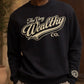 The Very Wealthy Co. Crewneck- Obsidian Reserve