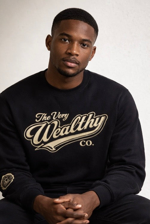 The Very Wealthy Co. Crewneck- Obsidian Reserve