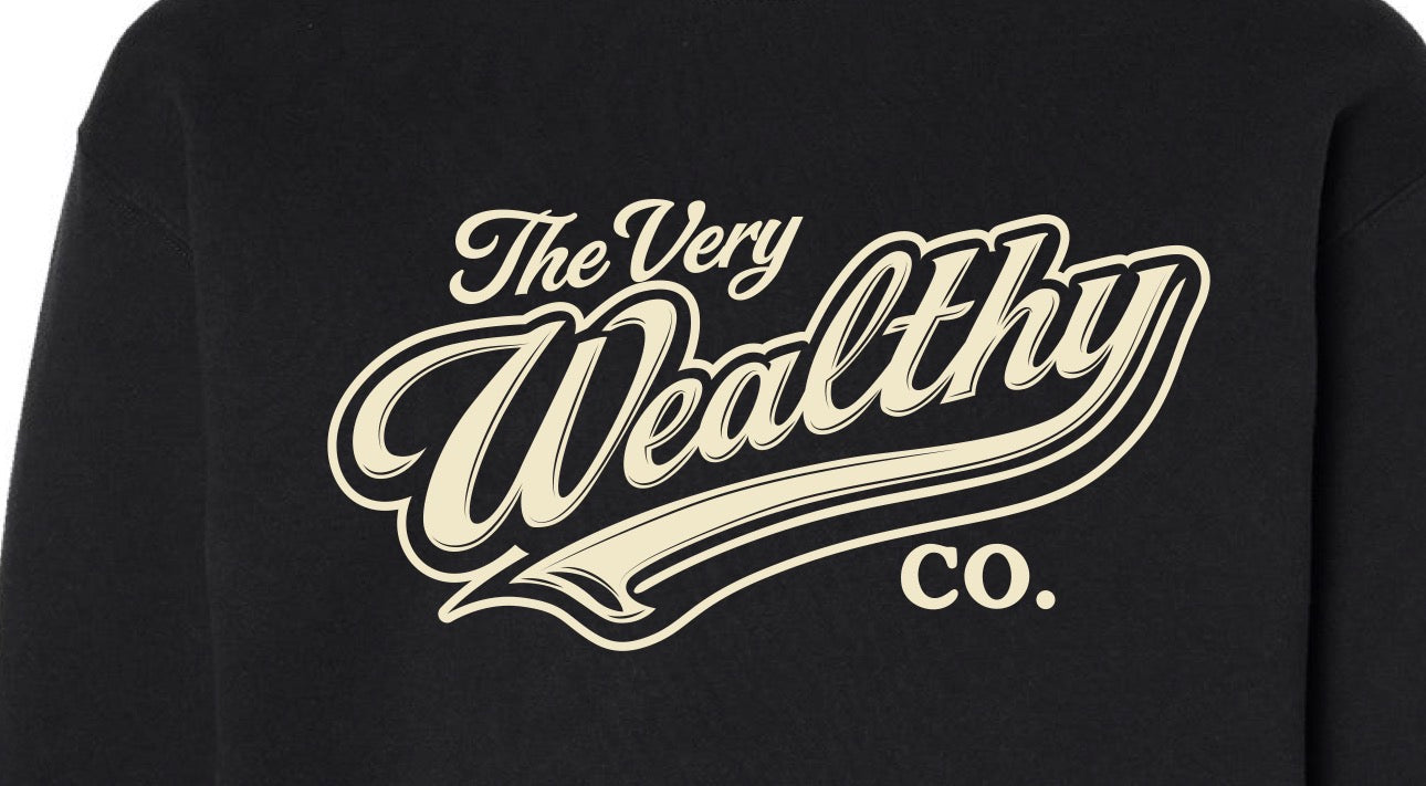 The Very Wealthy Co. Crewneck- Obsidian Reserve